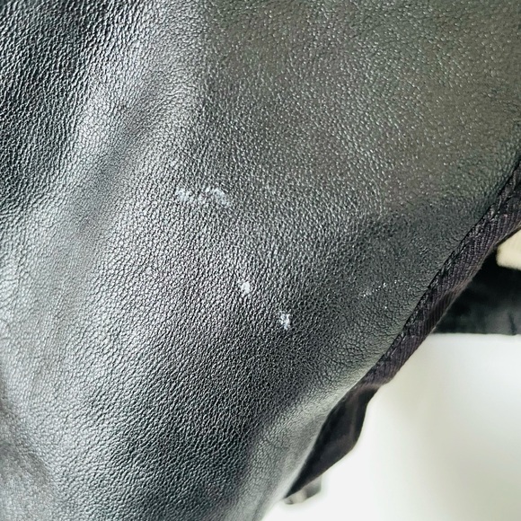 Mango Genuine Leather Biker Jacket XS Dark Brown Classic Moto Zip - Picture 9 of 9